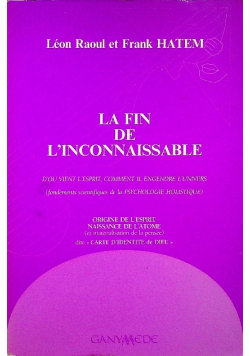La fin de inconnaissable