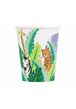 Kubeczki papierowe Animal Safari 266ml 8szt