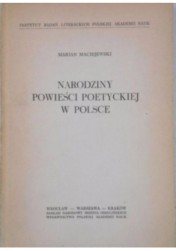 Narodziny powieści poetyckiej w Polsce