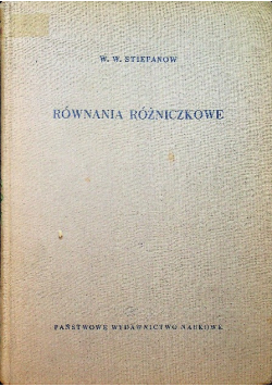 Równania różniczkowe