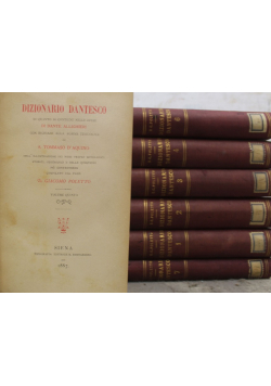 Dizionario Dantesco tom I do VII 1887 r