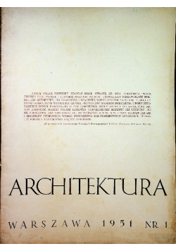 Architektura nr 1 ( 39 ) 1951