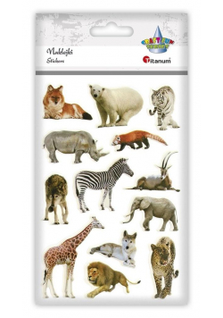 Naklejki wypukłe miękkie zwierzęta mix 13szt