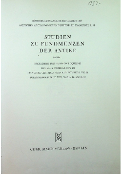 Studien zu fundmunzen der antike