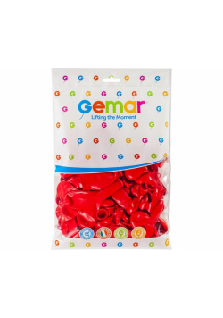 Balony pastelowe Serce bez nadruku czerwone 50szt