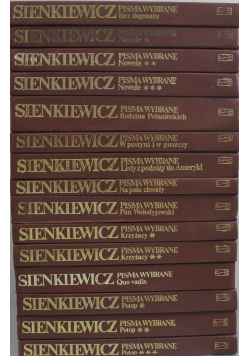 Sienkiewicz pisma wybrane 15 tomów