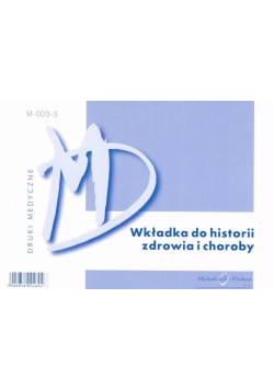 Wkładka do historii zdrowia i choroby M-003-3