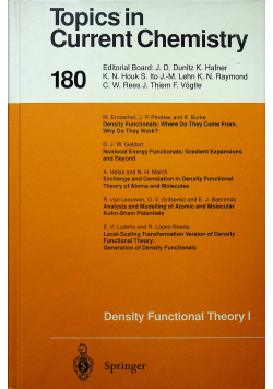 Topics in Current Chemisty 180 Density Functional Theory I