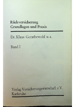 Rückversicherung Grundlangen und Praxis