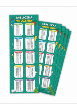 Zakładki do książek. Tabliczka mnożenia (5 szt)