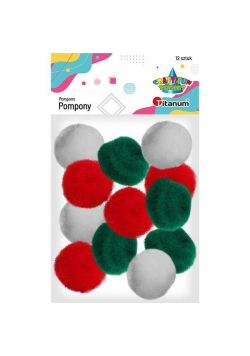 Pompony akrylowe mix 80szt
