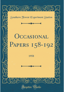 Occasional Papers 158 - 192  1958 Reprint