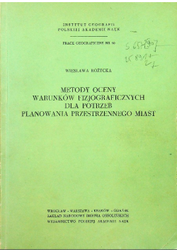 Metody oceny warunków fizjograficznych