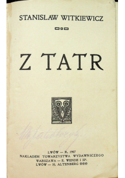 Z Tatr 1907 r