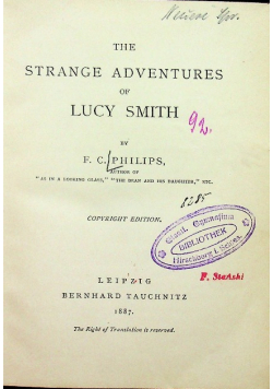 Strange adventures of lucy smith 1887 r.