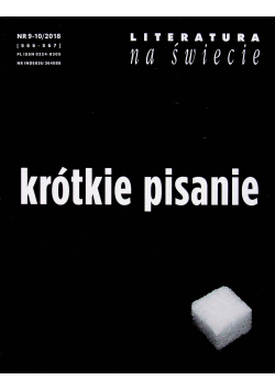 Literatura na świecie Numer 9 - 10 Krótkie pisanie