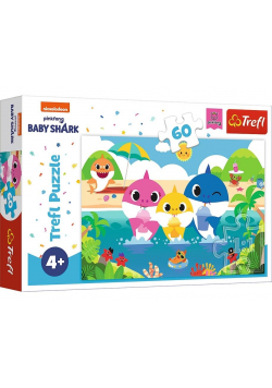 Puzzle 60 Rodzina rekinów na wakacjach TREFL