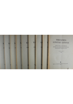 Thesaurus linguae latinae vol III części 1 do 9