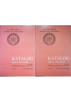 Katalog druków XVI wieku, Tom II Część I-II