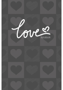Love Notebook, Blank Write-in Journal, Dotted Lines, Wide Ruled, Medium (A5) 6 x 9 In (Gray)
