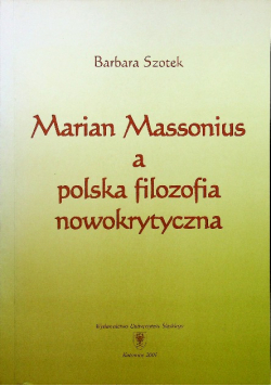 Marian Massonius a polska filozofia nowokrytyczna