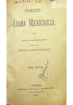 Poezyje Adama Mickiewicza Tom 2 1886 r