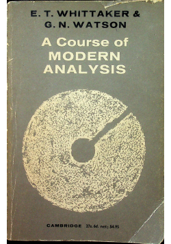 A course of modern analysis