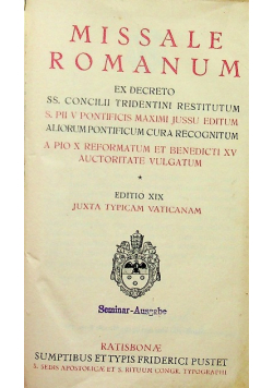 Missale Romanum Editio XIX Juxta Typicam Vaticanam