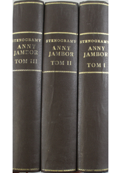 Stenogramy Anny Jambor tom 1 do 3