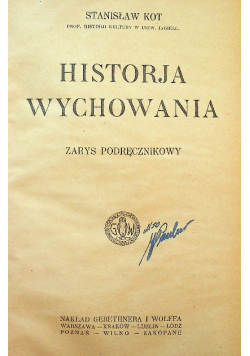 Historja wychowania 1924 r.