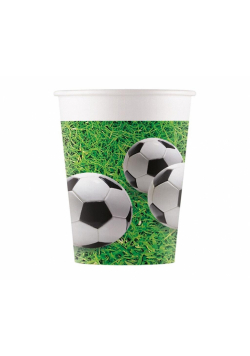 Kubeczki papierowe Football Party, 200ml 8szt