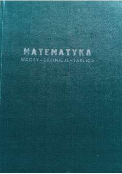 Matematyka Wzory Definicje Tablice