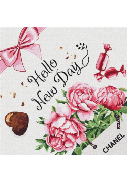 Malowanie po numerach - Hello new day 40x40cm