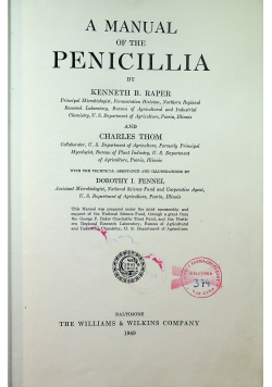 A manual od the penicillia 1949 r