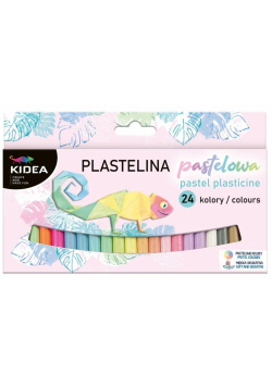 Plastelina 24 kolory pastelowe KIDEA