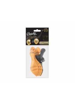 Balony Liczba 40 Urodziny 30cm czarne, złote 5szt