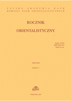 Rocznik Orientalistyczny tom LXII zeszyt 2