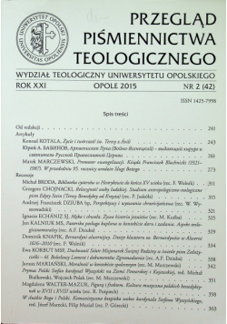 Przegląd piśmiennictwa teologicznego rok XXI nr 2