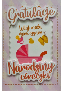 Karnet Narodziny dziewczynka 6K - 013