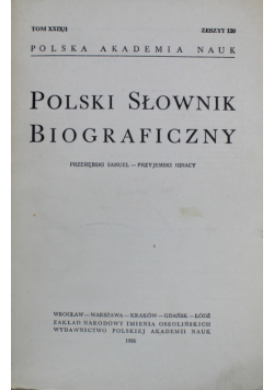 Polski Słownik Biograficzny Zeszyt 120