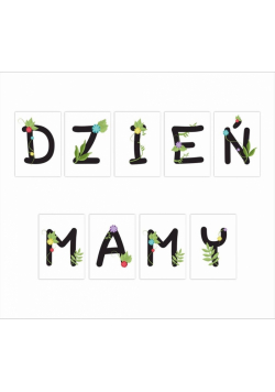 Litery dekoracyjne A4 - Dzień Mamy 9el