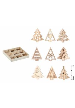 Choinki drewniane 3cm 27szt