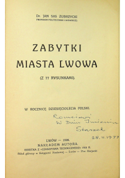 Zabytki miasta Lwowa 1928r