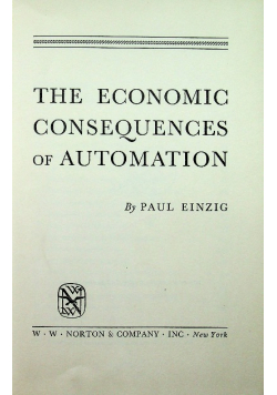 The economic consequences of automation