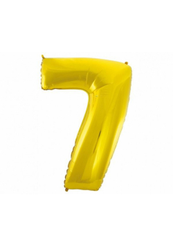 Balon foliowy B&C cyfra 7 złota 92cm