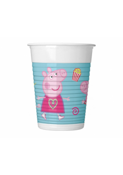 Kubeczki plastikowe Świnka Peppa 200ml 8szt