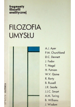 Fragmenty filozofii analitycznej Filozofia umysłu