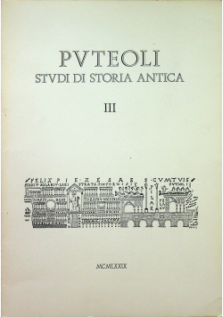 Puteoli Studi Di Storia Antica III