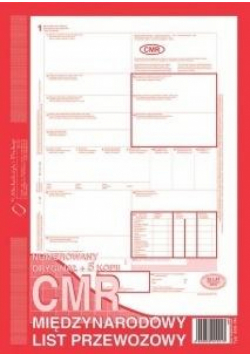 CMR Międzynarodowy list przewozowy 800-3N