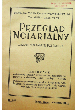 Przegląd notarialny 2 tomy 1949r